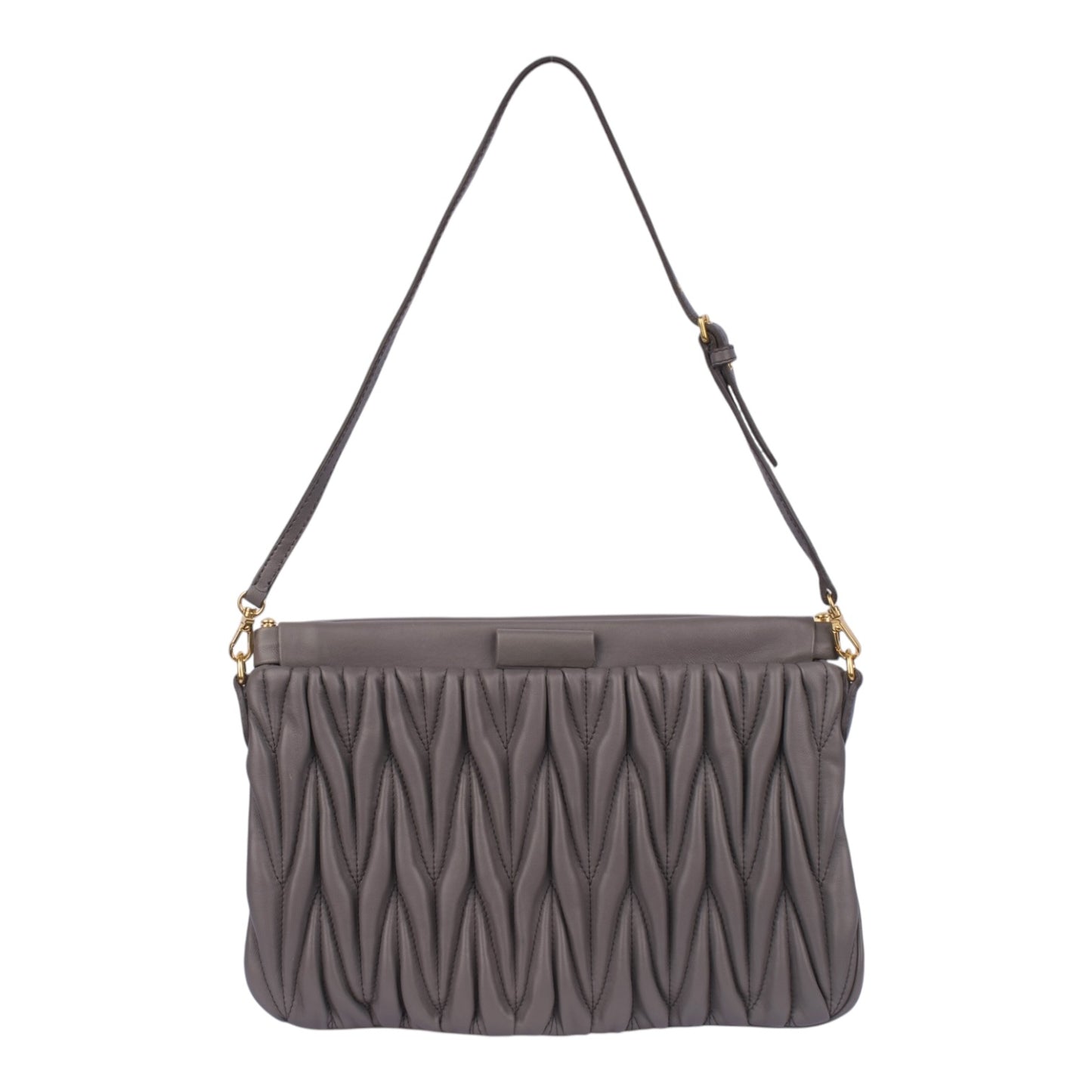 Miu Miu Quilted Leather Pochette Shoulder Bag