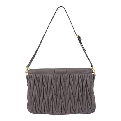 Miu Miu Quilted Leather Pochette Shoulder Bag