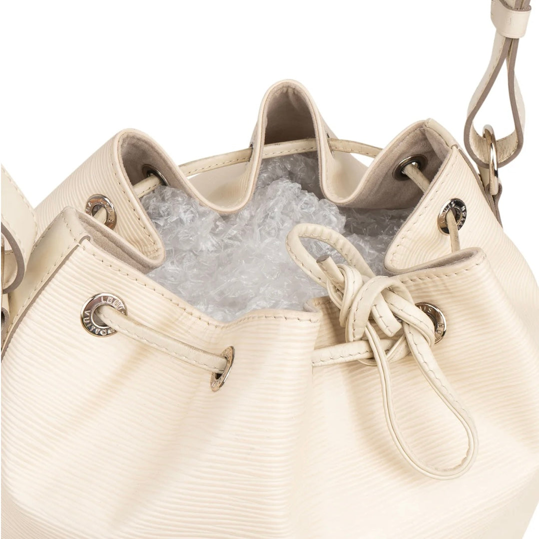 Louis Vuitton Blanco Epi Leather NM Noé Small Shoulder Bag