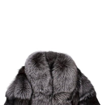 Silver Fox Fur Coat Vintage