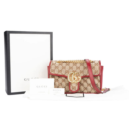 Gucci Quilted GG Monogram Marmont Mini Crossbody Bag