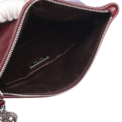 Miu Miu Bordeaux Leather Clutch Bag