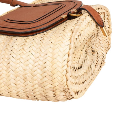 Chloé Marcie Basket Raffia Shoulder Bag