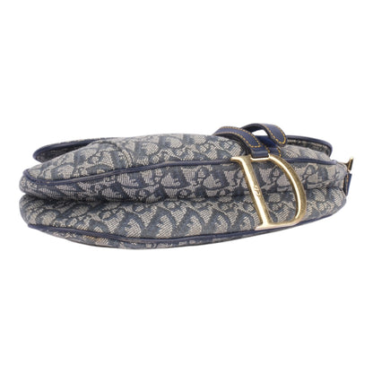 Christian Dior Monogram Oblique Denim Saddle Shoulder Bag