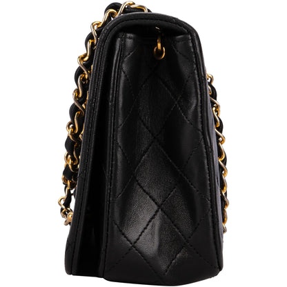 Chanel Quilted Lambskin 24K Gold Single Flap Crossbody Bag