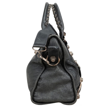 Balenciaga Dark Grey Arena Leather Classic City Handbag