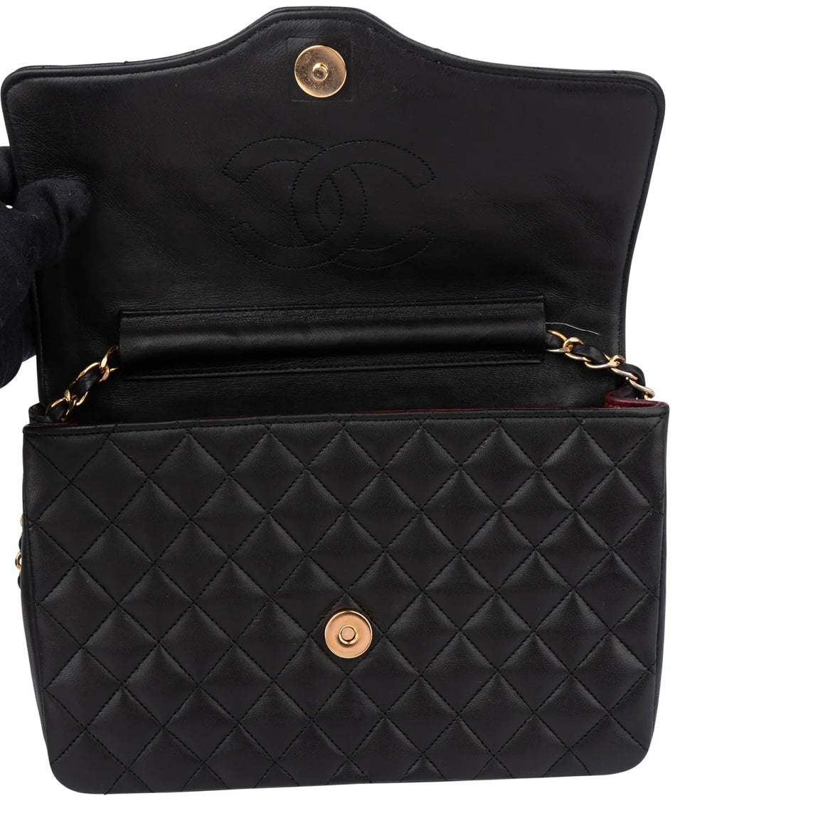 Chanel Quilted Lambskin Single Flap Shoulder Bag