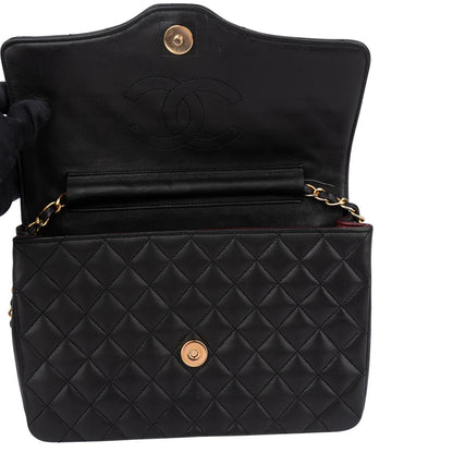 Chanel Quilted Lambskin Single Flap Shoulder Bag