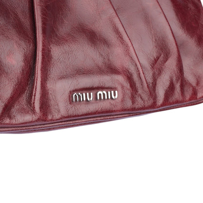 Miu Miu Bordeaux Leather Clutch Bag