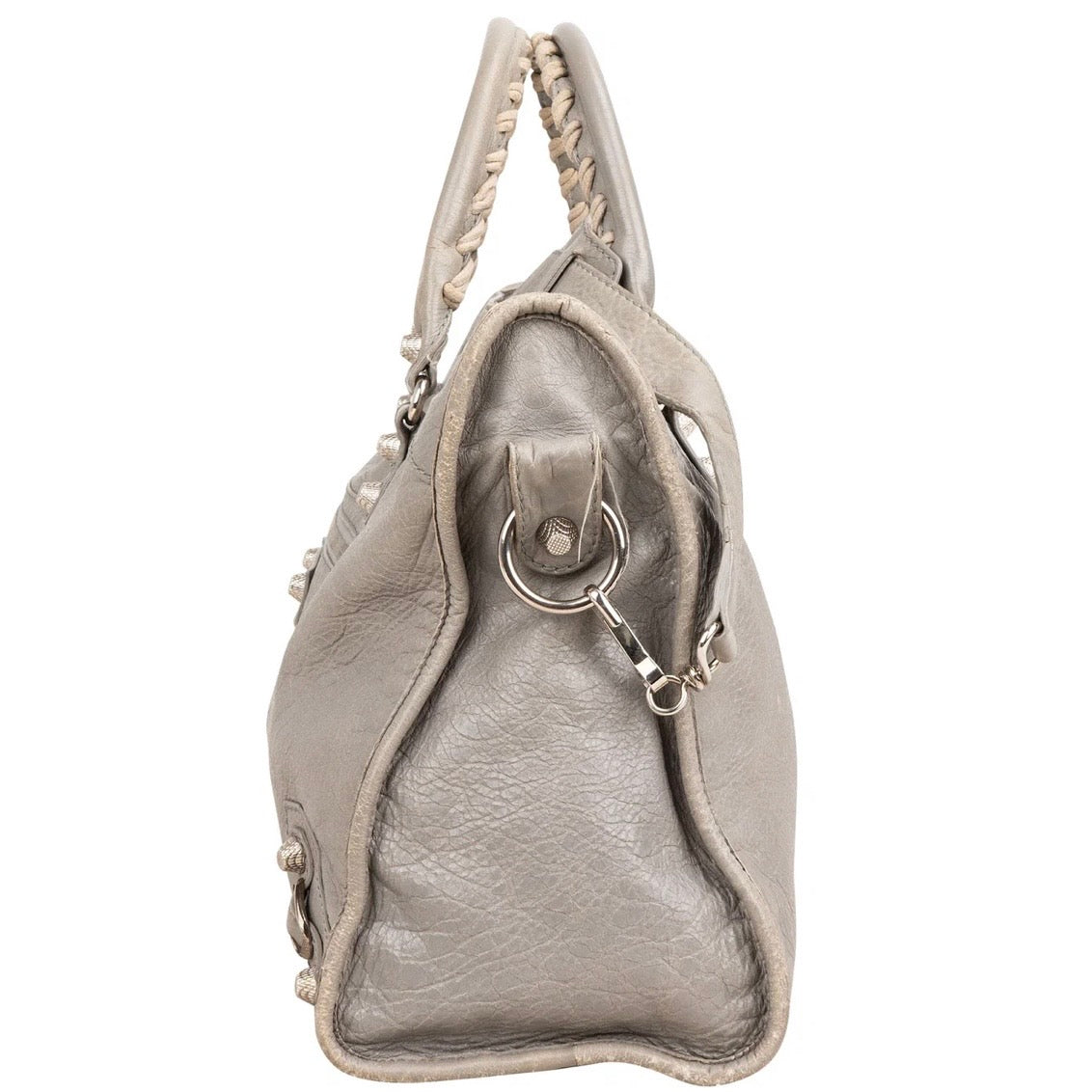 Balenciaga Grey Leather Classic City Handbag