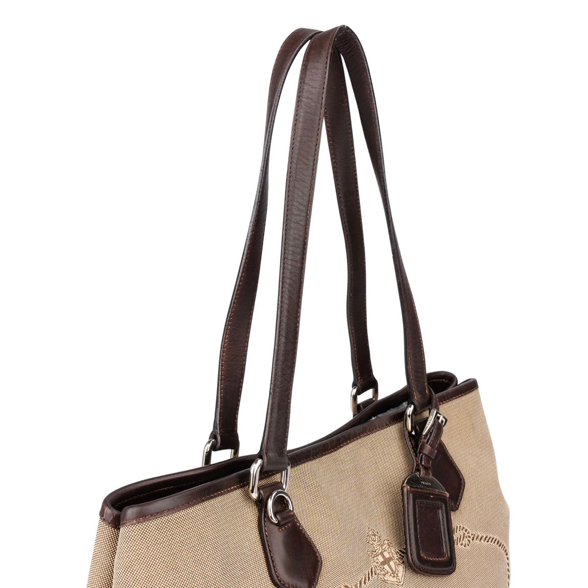 Prada Jacquard Triangle Shoulder Bag