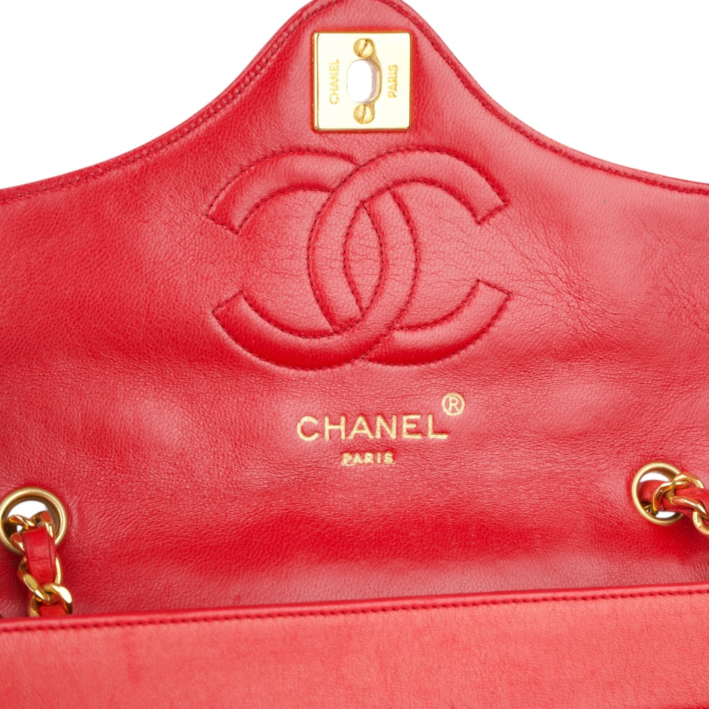 Chanel Quilted Lambskin 24K Gold Single Flap Crossbody Bag