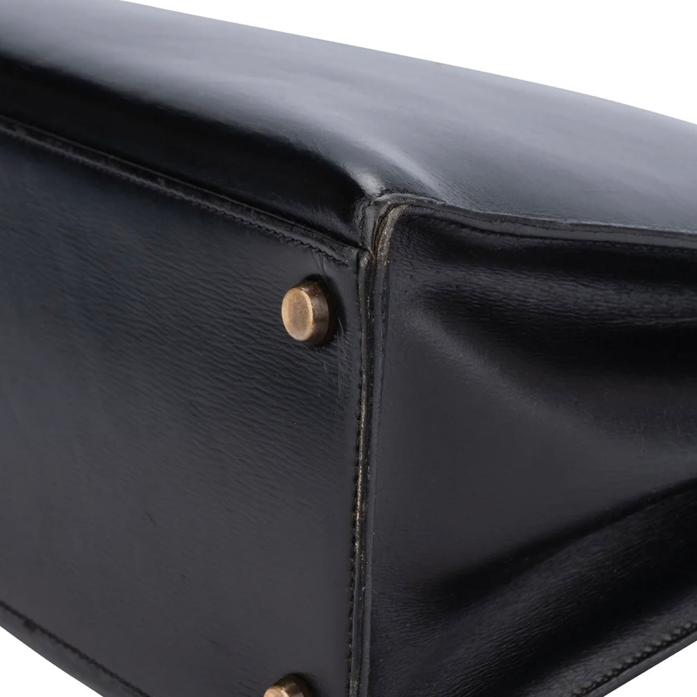 Hermès Noir Boxcalf Kelly 32 Handbag