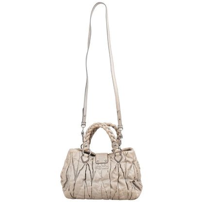 Miu Miu Vitello Lux Coffer Hobo Handbag