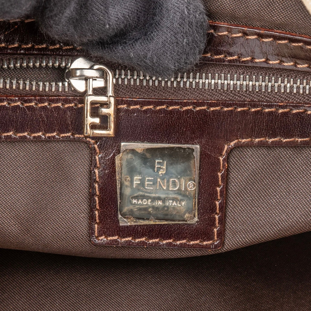 Fendi FF Monogram Baguette Buckle Shoulder Bag
