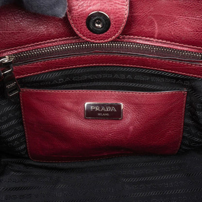 Prada Glace Calf Leather Twin
Pocket Shopper Handbag