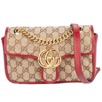 Gucci Quilted GG Monogram Marmont Mini Crossbody Bag