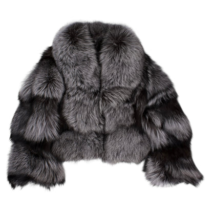 Silver Fox Fur Coat Vintage