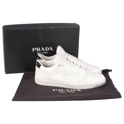Prada White Downtown Leather Sneaker