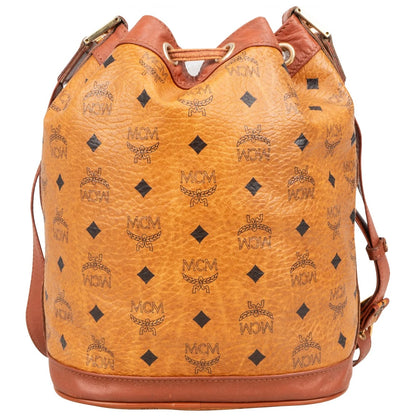 MCM Monogram Visetos Drawstring Bucket Crossbody Bag