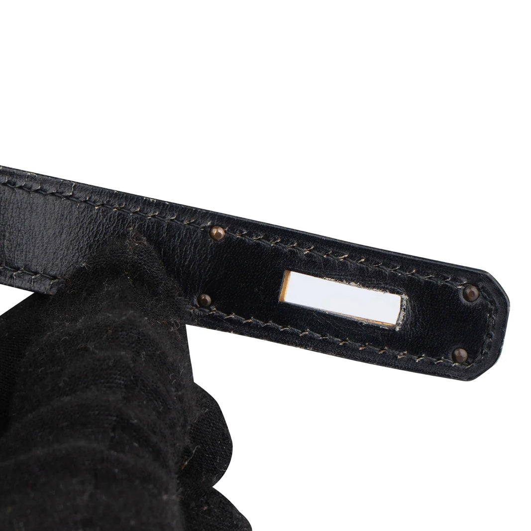 Hermès Noir Boxcalf Kelly 32 Handbag