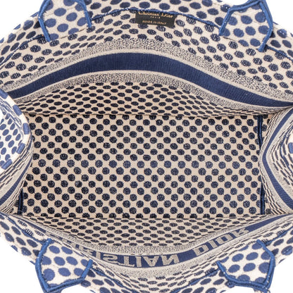 Christian Dior Dots Monogram Cotton Medium Tote Bag