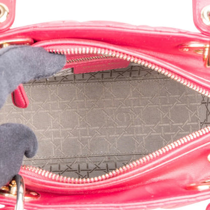 Christian Dior Quilted Leather Lady Dior Handbag