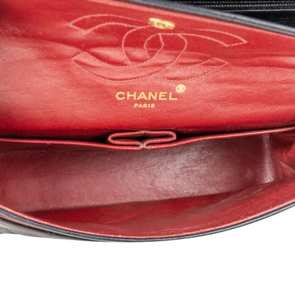 Chanel Quilted Lambskin 24K Gold Medium Double Flap Crossbody Bag