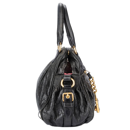 Miu Miu Nero Leather
Padlock Handbag