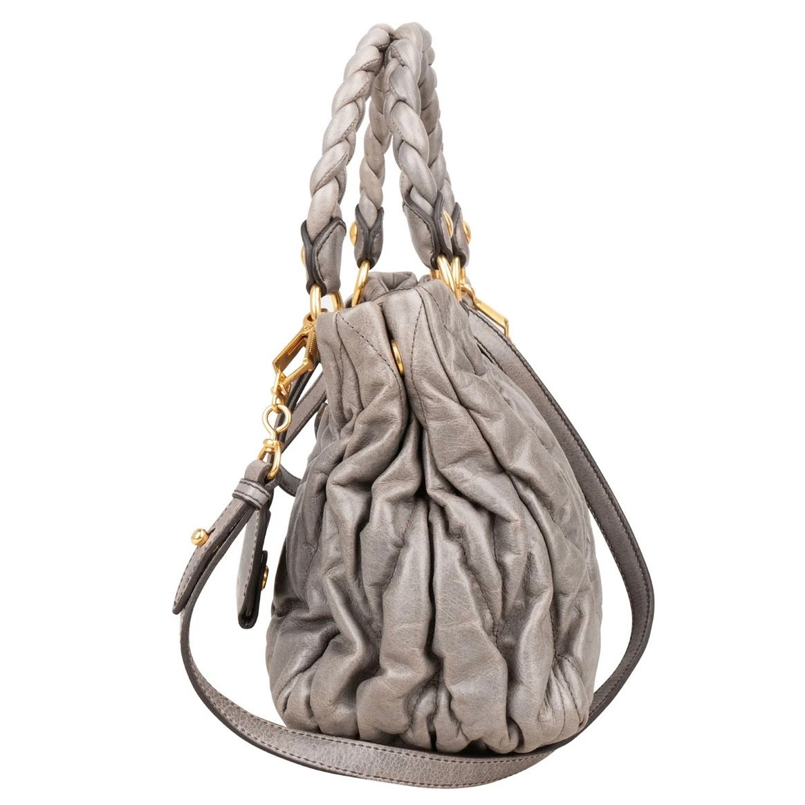 Miu Miu Quilted Leather City Handbag