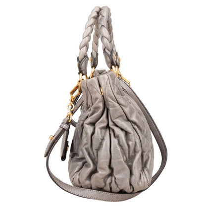 Miu Miu Quilted Leather City Handbag