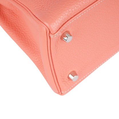 Hermès Rose Jaipur Kelly 28 Clemence Leather Handbag