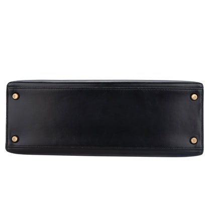 Hermès Noir Boxcalf Kelly 32 Handbag