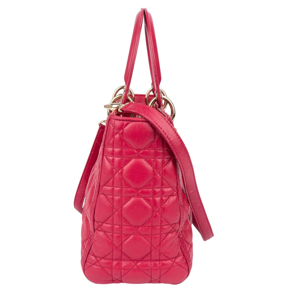 Christian Dior Quilted Leather Lady Dior Handbag