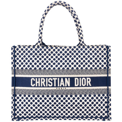 Christian Dior Dots Monogram Cotton Medium Tote Bag