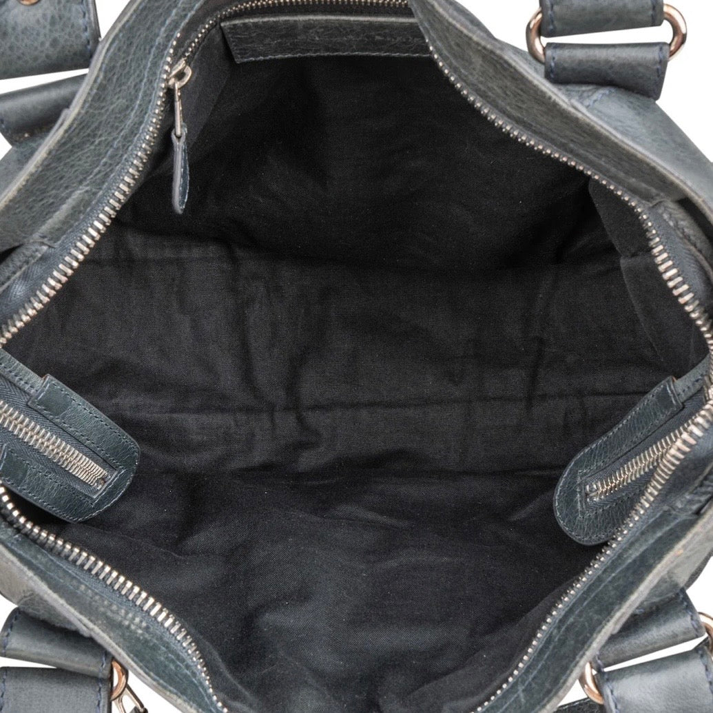 Balenciaga Dark Grey Arena Leather Classic City Handbag