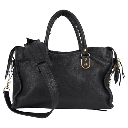Balenciaga Black Leather City Handbag