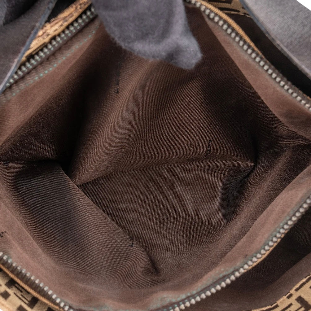 Fendi FF Monogram Baguette Buckle Shoulder Bag