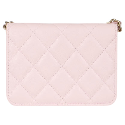 Chanel Caviar Quilted Mini Chain Bag Pink
