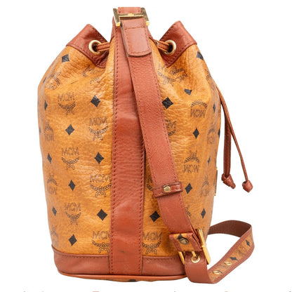 MCM Monogram Visetos Drawstring Bucket Crossbody Bag