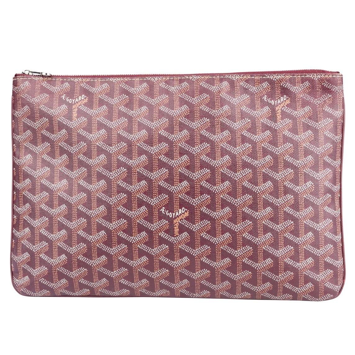 Goyard Bordeaux Goyardine Monogram Clutch