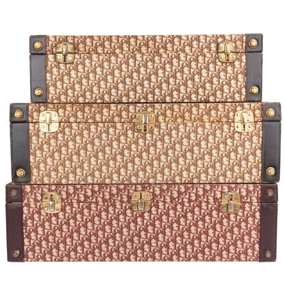 Christian Dior Trotter Monogram Vintage Suitcase Trio Tower