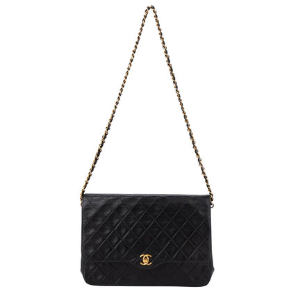 Chanel Quilted Lambskin 24K Gold Single Flap