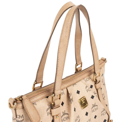 MCM Monogram Visetos Satchel Handbag