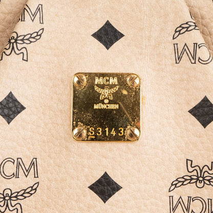 MCM Monogram Visetos Satchel Handbag