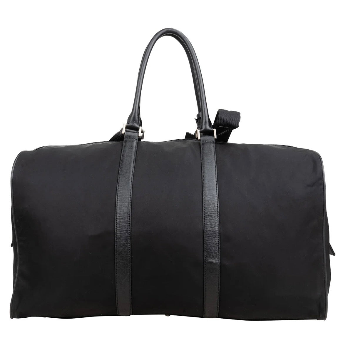 Prada Black Nylon Triangle Duffle Bag 55 Travel Bag