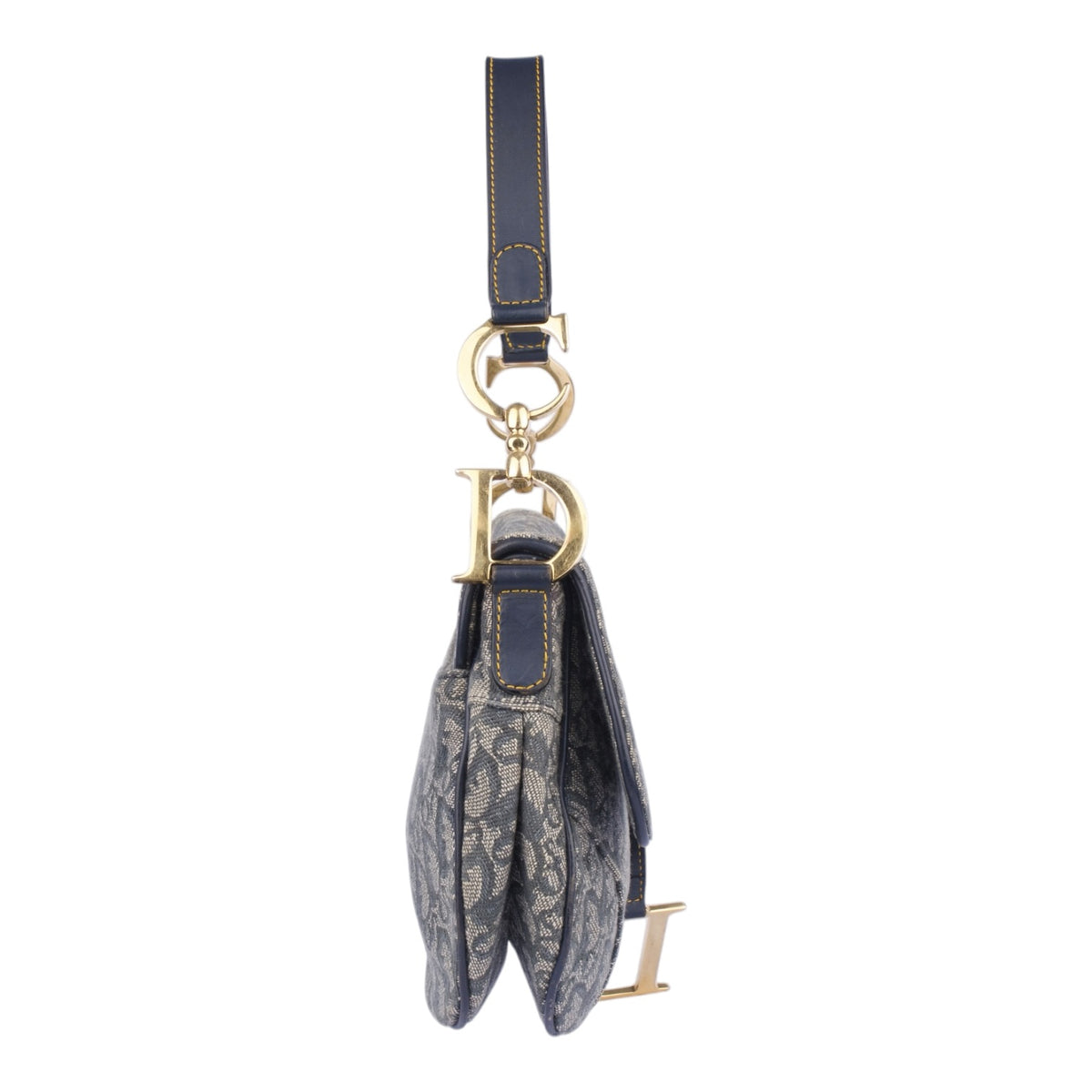 Christian Dior Monogram Oblique Denim Saddle Shoulder Bag