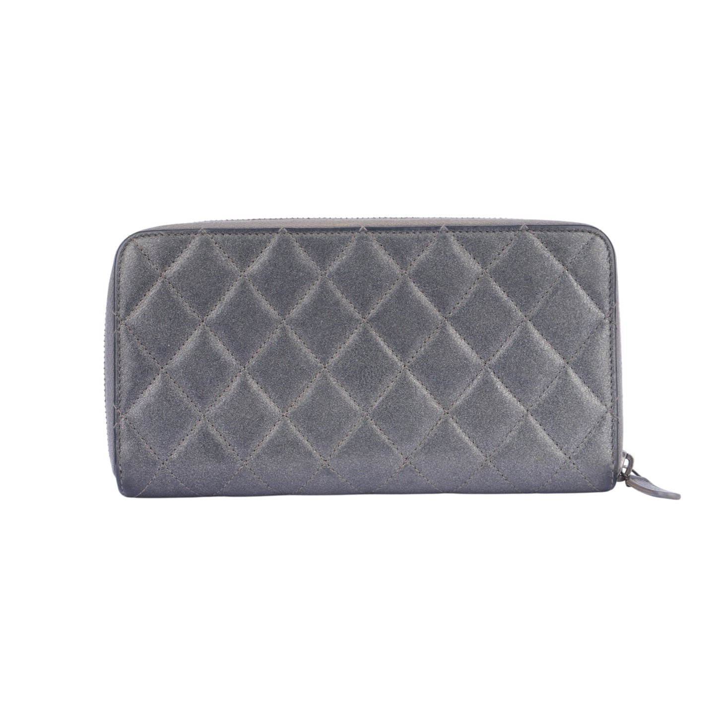 Chanel Interlocking CC Logo Zip Wallet
