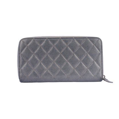Chanel Interlocking CC Logo Zip Wallet