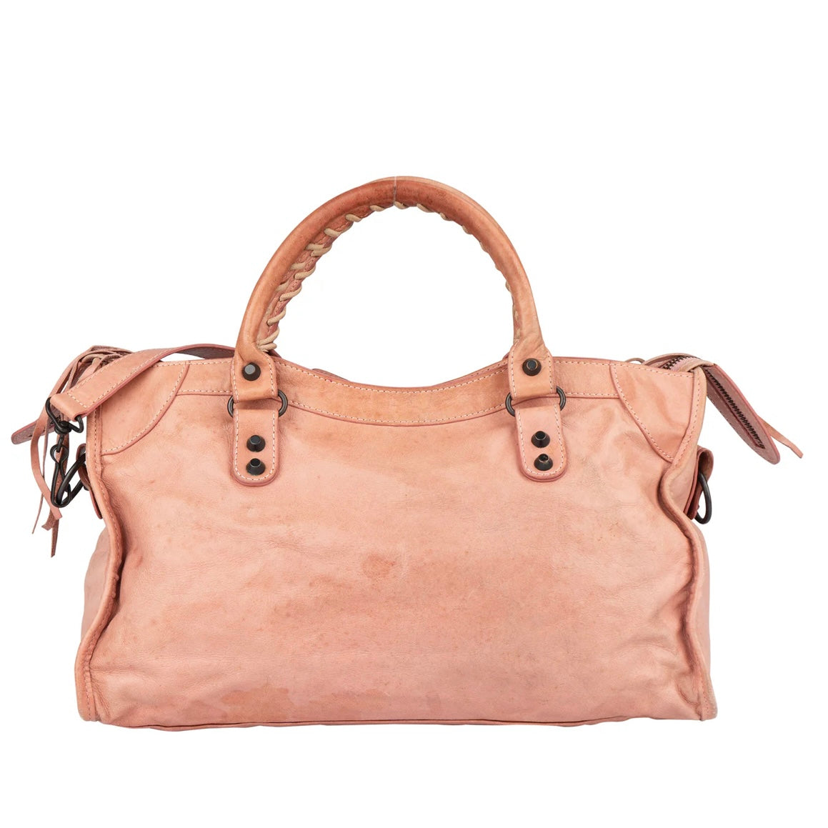 Balenciaga Pink Leather City Handbag